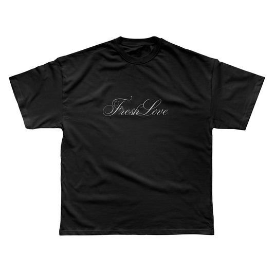Fresh Love Main Logo Embroidered Tee - Black