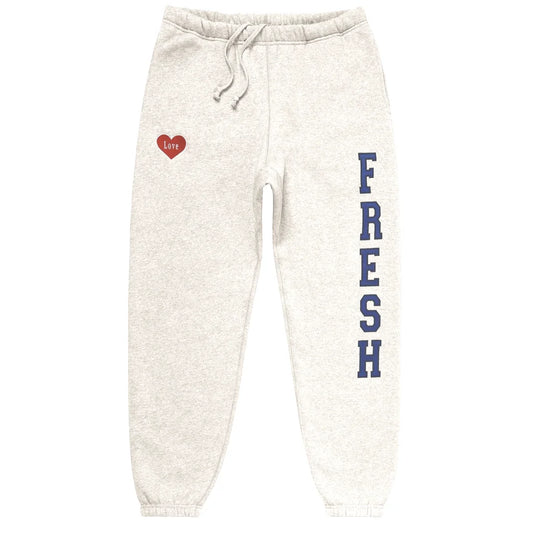 Fresh Love Varsity Sweats – Cream